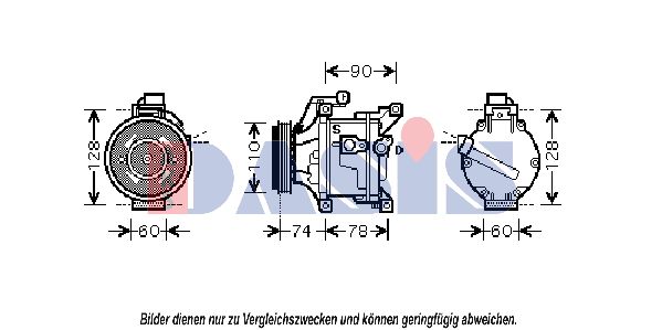 AKS DASIS Компрессор, кондиционер 851014N